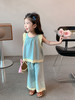 【YW】无忧购儿童韩版荷叶边拼接仙气甜妹夏日出行两件套X9072（截单后7天发货)25年清仓捡漏 商品缩略图1