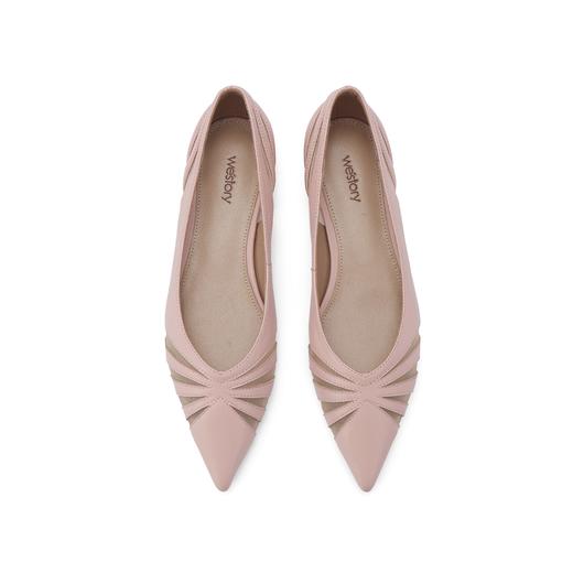 westory春秋新款时尚优雅单鞋尖头水钻气质百搭平底鞋女W24CE75031 商品图3