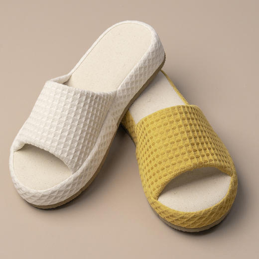 【华夫格拖鞋】华夫格拖鞋家用布艺拖鞋情侣地板地毯防水拖鞋夏季拖 商品图6