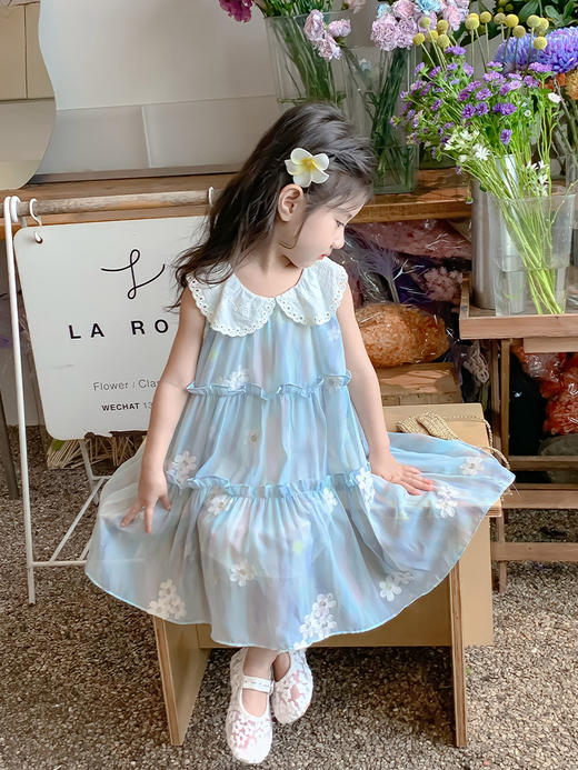 【YW】无忧购儿童韩系公主洋气背心碎花连衣裙X9083（截单后7天发货)25年清仓捡漏 商品图3