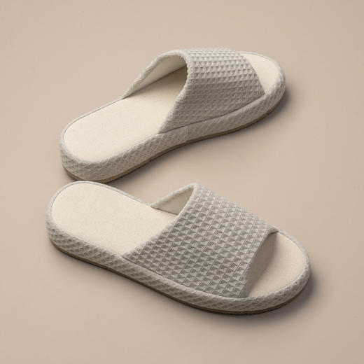 【华夫格拖鞋】华夫格拖鞋家用布艺拖鞋情侣地板地毯防水拖鞋夏季拖 商品图11