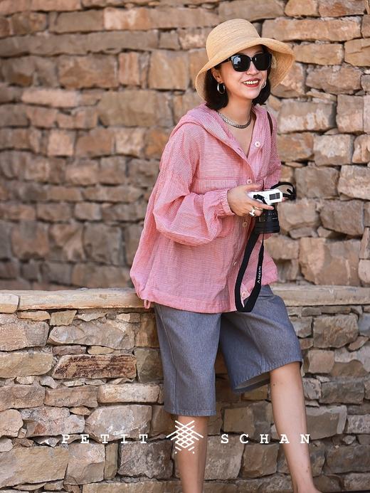 PETIT SCHAN小闪 CLO#538 wandering vintage 流浪古着 纯棉灰色轻水洗牛仔百慕大短裤 商品图2