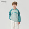 马克珍妮男女童休闲学院字母撞色卫衣儿童宽松上衣秋装新款241128 商品缩略图1