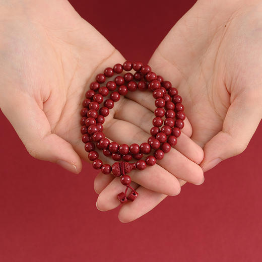 【好物】岸纾 天然原矿朱砂福禄精品多圈手串（两款可选） 商品图6