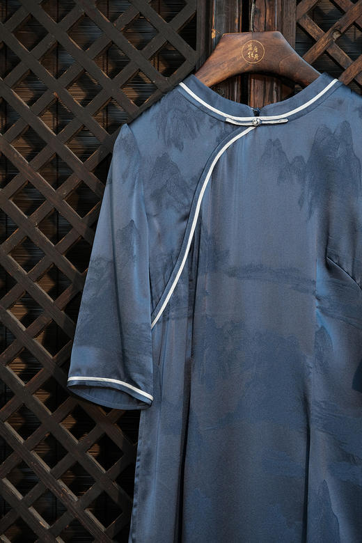 STJINGx凯喜雅x故宫|千里江山奥黛玥霖上衣-青雀头黛(不退不换) 商品图2