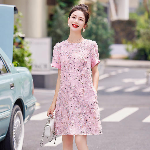 新中式刺绣重工高级感，名媛气质减龄连衣裙HMG2866 商品图0