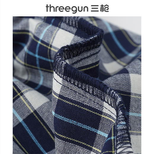 Threegun三枪 【纯棉】男士彩格家居短裤-50211B911 商品图2