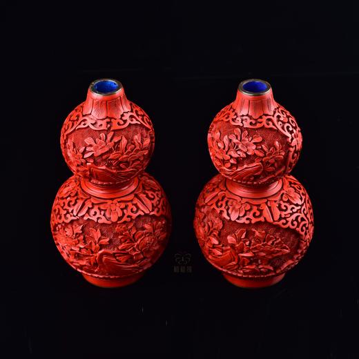 【福禄花开】漆雕葫芦摆件一对ZX2406120 商品图5