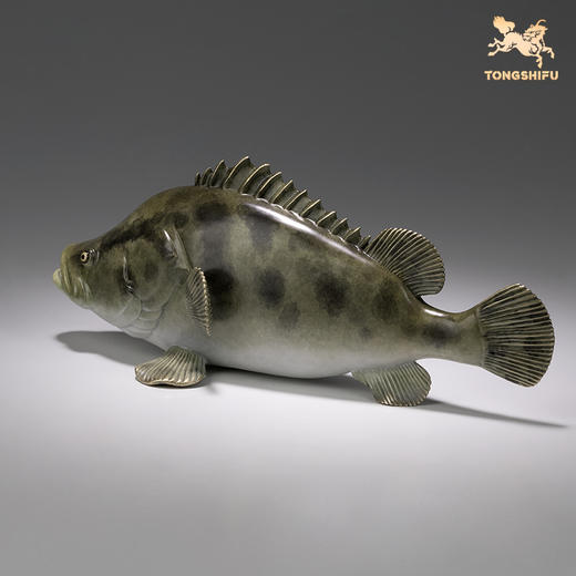 铜师傅 铜摆件《贵余》家居桌面装饰工艺品客厅鱼摆件 商品图1