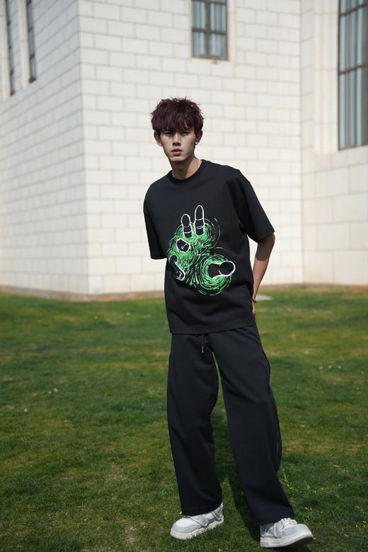 S422412207抽象印花短袖T恤 商品图3