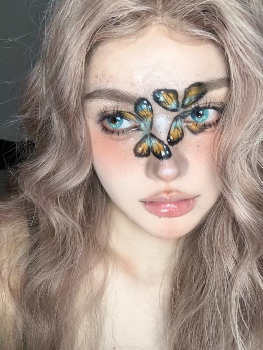 woolilens日抛 cos片 蓝海冰钻/碎梦歌姬/极乐伊甸/耳语者/忏悔录/好运疯子/狂笑人偶 14.2mm 一盒两片 商品图6