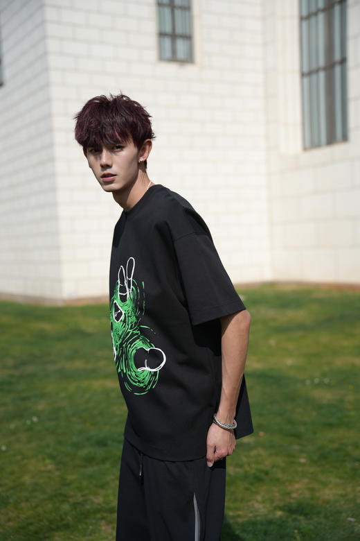 S422412207抽象印花短袖T恤 商品图2