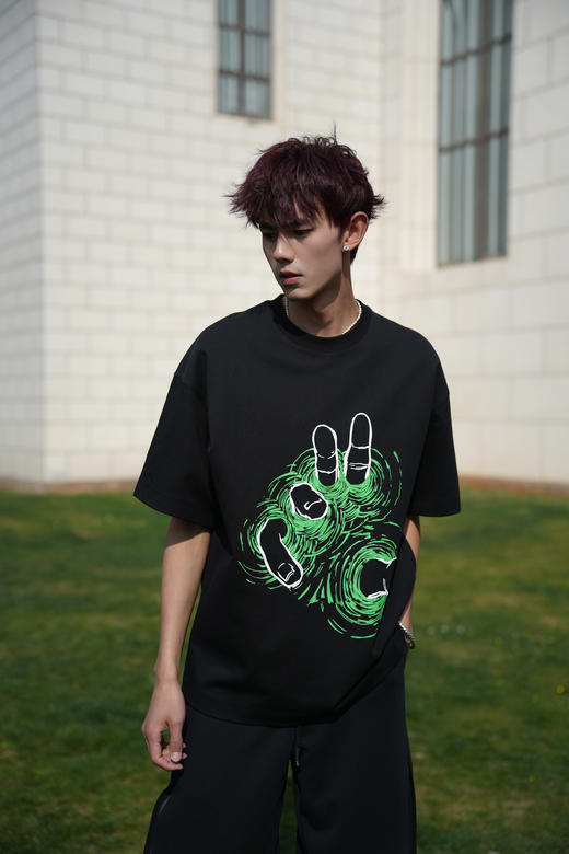 S422412207抽象印花短袖T恤 商品图1