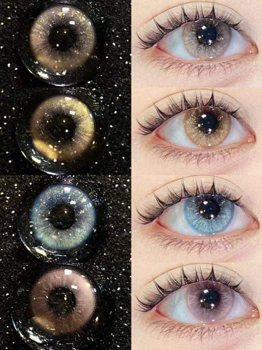 woolilens半年抛 14k玫瑰金/24k纯金 14.2mm 灰棕/金棕 拍下即为一副两片 商品图0