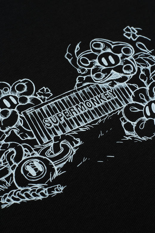 超级猩猩奇妙花园联名款T恤 黑/白 春夏 潮流 商品图8