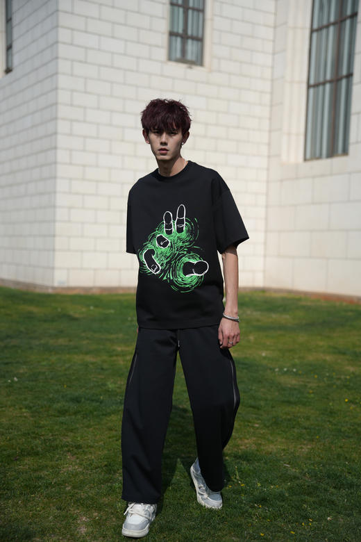 S422412207抽象印花短袖T恤 商品图4