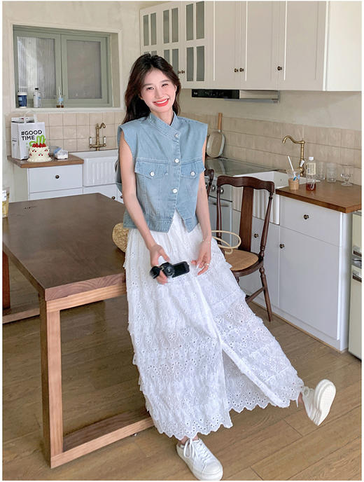 一件衣服就🉑穿四季❗巨巨巨减龄百搭！【AILISCOCO港味牛仔马甲】复古时髦又舒服，随便穿都好看🥰真的不要太爱了！ 商品图1