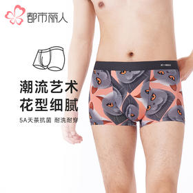 都市丽人都市锋尚内裤潮流时尚平角裤锦纶男士内裤FKTCH3