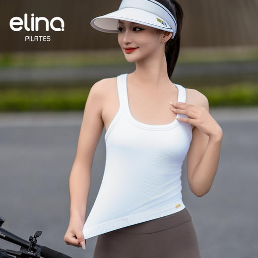 elina一恋2024高弹无缝交叉美背瑜伽运动背心 EYF2001 商品图7