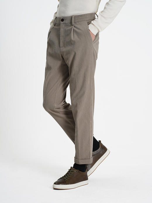 callisto驼色聚酯纤维休闲裤 商品图3