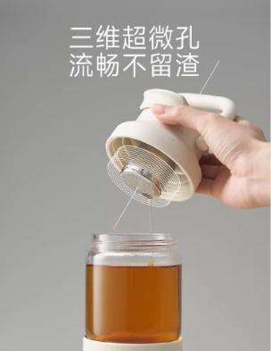 HOLOHOLO玻璃杯茶水分离家用耐高温便携水杯（抹茶650ML） 商品图4