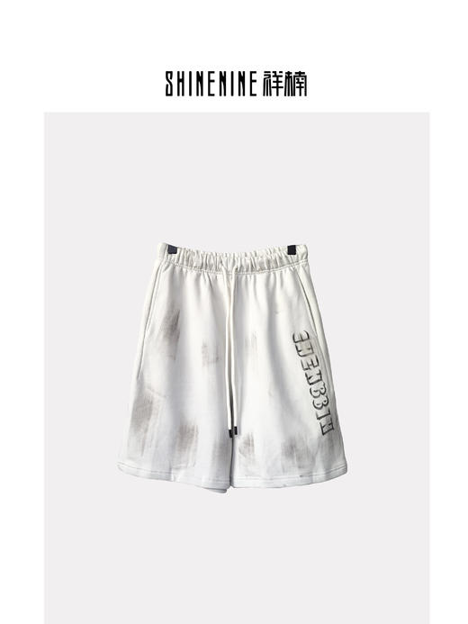 W429133259做旧涂鸦针织短裤 商品图0