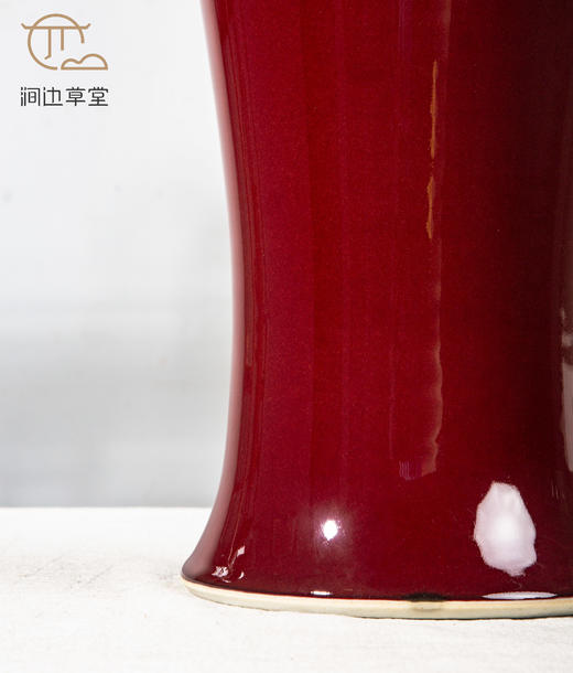 纯手工拉坯大尺寸祭红梅瓶（配高档锦盒） 商品图6