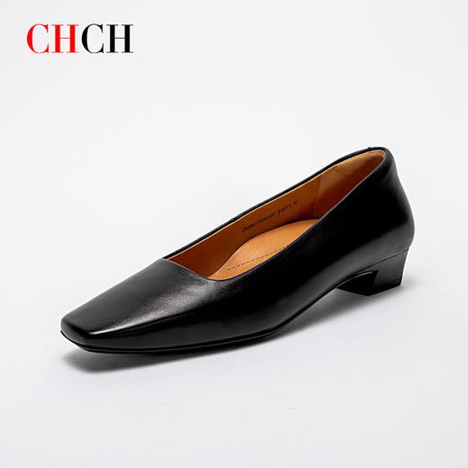 CHCH平衡鞋新款羊皮简约大方百搭粗跟女式通勤单鞋CN2B5101 商品图8