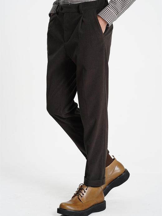 callisto咖啡色聚酯纤维休闲裤 商品图3