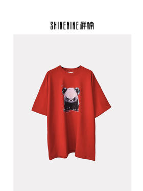 W416312092手绘熊猫短袖T恤