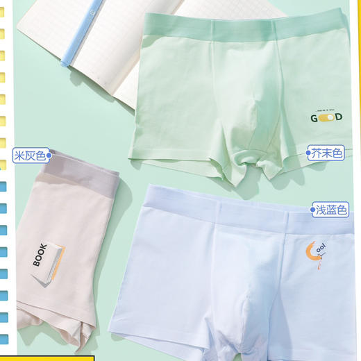 青少年无痕内裤平角裤男童内裤童裤（三条装）[CSK24321] 商品图0