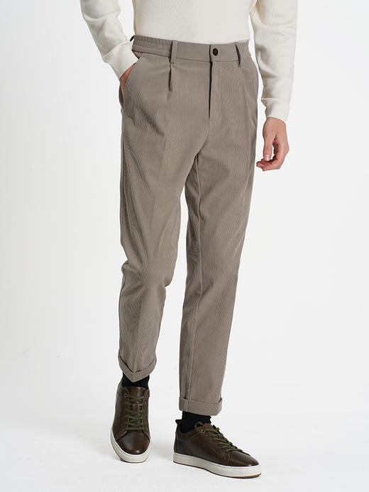 callisto驼色聚酯纤维休闲裤 商品图2