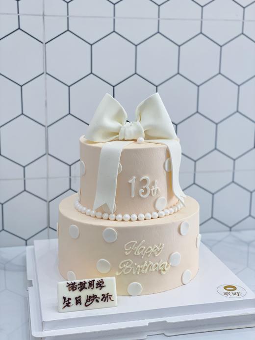 双层法式大珍珠&白色翻糖蝴蝶结 商品图2