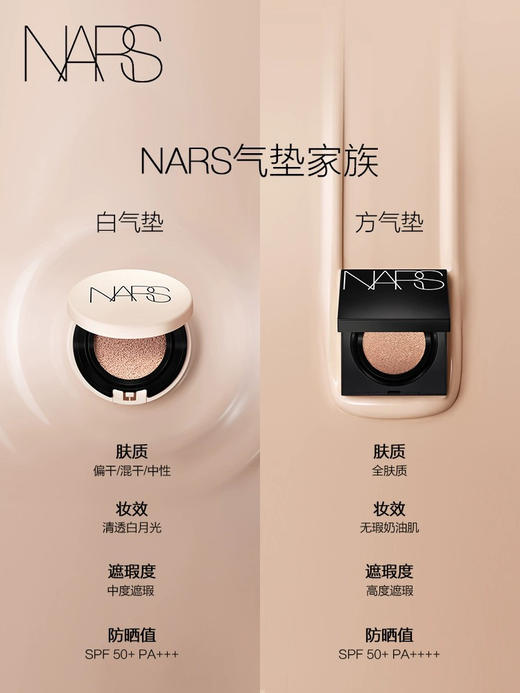 NARS纳斯 水凝光润防护气垫粉底液 浅黄米色粉芯 商品图3
