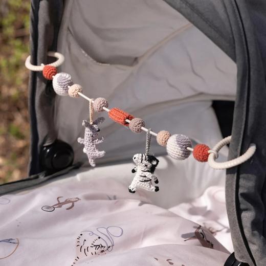 丹麦Sebra 推车链 艺术装饰神奇动物刺激感官 婴儿车装饰品手工编织 商品图3