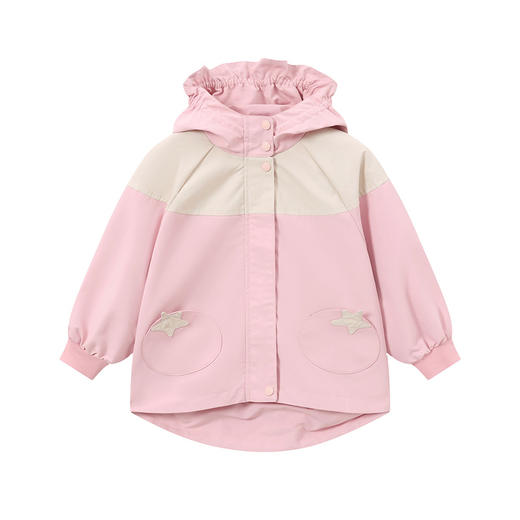 笛莎童装女童外套2024秋季新款A字版型撞色外套 商品图4