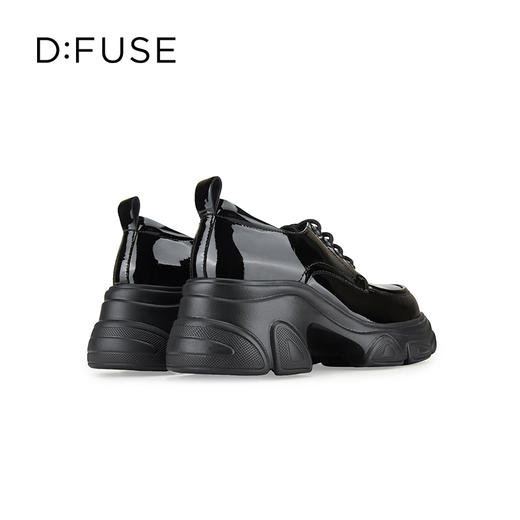 D:FUSE迪芙斯秋季新款漆皮系带厚底德比鞋DF43112364 商品图2