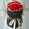 【送花永不过时！法式超美小香风花束】21朵小香风碎冰蓝玫瑰花束，可爱毛绒手捧玫瑰仿真花，送女友朋友闺蜜老婆，香皂永生干花多种颜色可选，520礼物七夕情人节常备！ 商品缩略图5