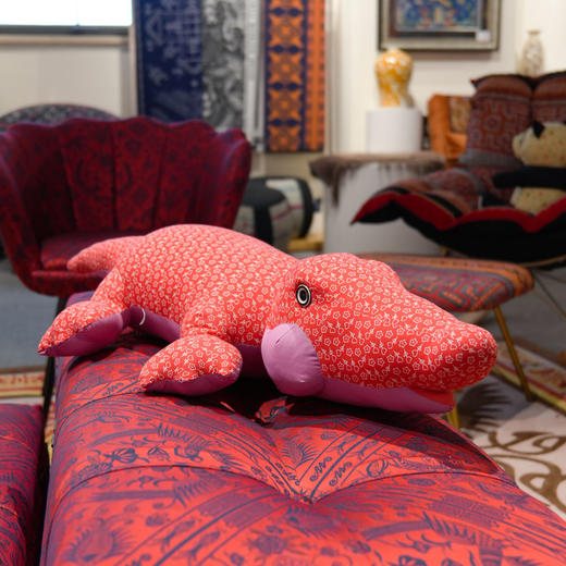 深山集市 鳄鱼花布手工玩偶 随机花色发货 商品图0