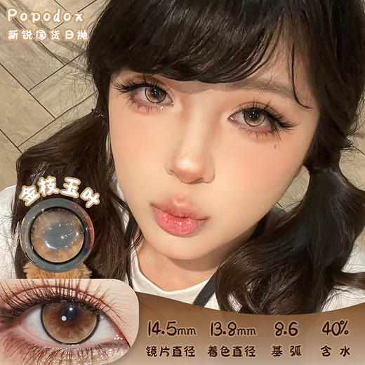 Papadox 金枝玉叶 日抛 十片 14.5mm 参考着色 13.8mm 基弧 8.6 含水 40% 新锐国货 商品图0