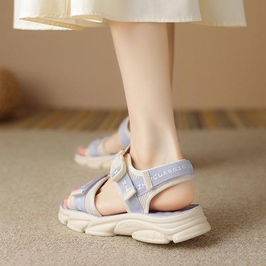 ZHR则则沙滩鞋运动凉鞋女透气厚底女鞋超轻凉鞋防滑校园休闲鞋女 商品图1