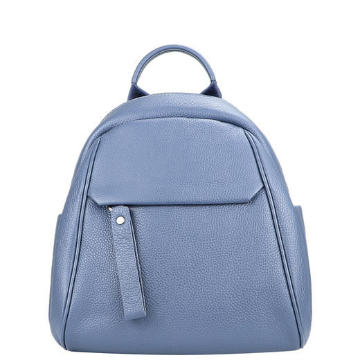 雀说 头层牛皮双肩包真皮大容量荔枝纹通勤包女背包1667 商品图10