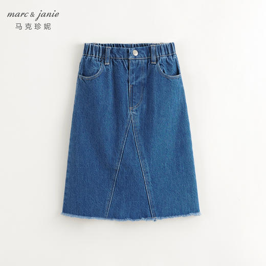 马克珍妮女童时尚长款牛仔裙半身裙 儿童纯棉裙子夏装新款241595 商品图2