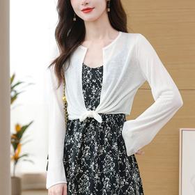 冰丝长袖针织开衫，透气配吊带裙罩衫外套CC-101-96893