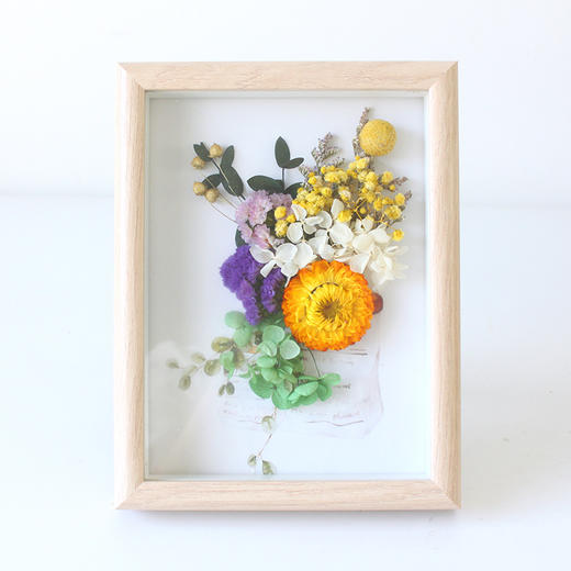 【教师节永生花中空相框】送老师diy干花材料包 手工制作礼物 节日礼物 商品图12