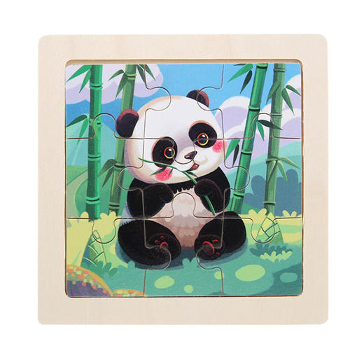 【16.8元/任选5件】儿童拼图卡通动物9片平面拼板婴幼儿早教启蒙认知木质制玩具 商品图8