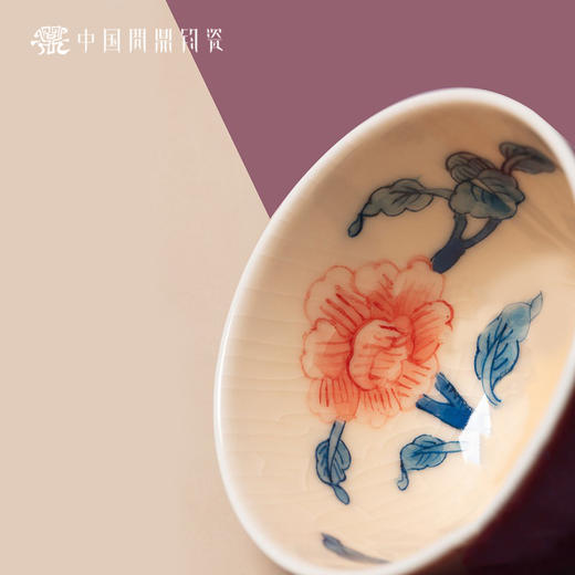 问鼎钧瓷鹅黄青花花铃杯（双骄）（秋鹤吟） 商品图2