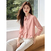 【年终特卖】熙世界100%长绒棉衬衫设计感不规则拼接显瘦上衣2025年秋季新款 商品缩略图2