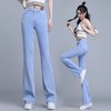 百媚生 天丝微喇牛仔裤女夏季薄款裤子高腰冰丝喇叭裤女9950 商品缩略图5