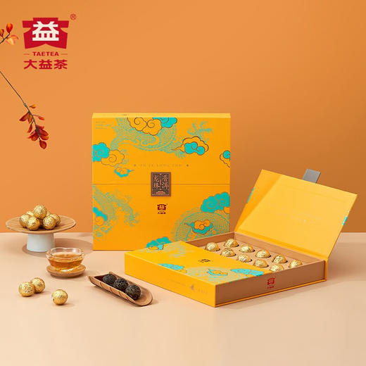 大益茶叶普洱茶 茶叶礼盒 送长辈 龙珠普洱生茶礼盒 商务礼赠 8g*25颗 商品图0